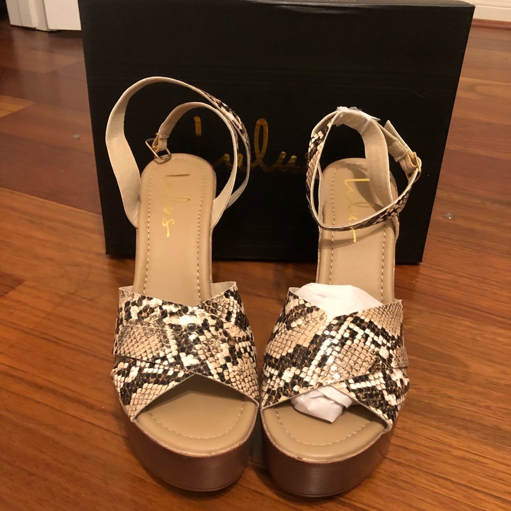 New Lulus snakeskin heels!